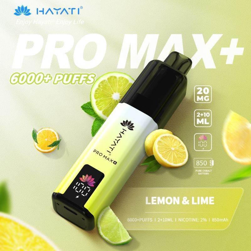 Hayati Pro Max Plus 6000 Vape Kit Lemon & Lime Flavour