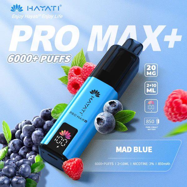 Hayati Pro Max Plus 6000 Vape Kit Mad Blue Flavour