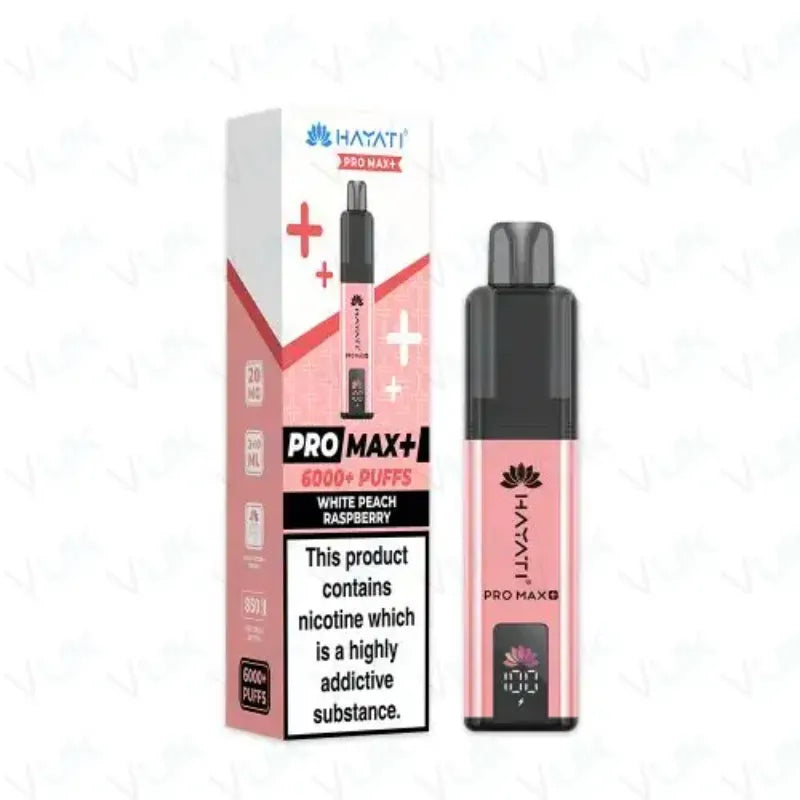 Hayati Pro Max Plus 6K Kit White Peach Raspberry Flavour