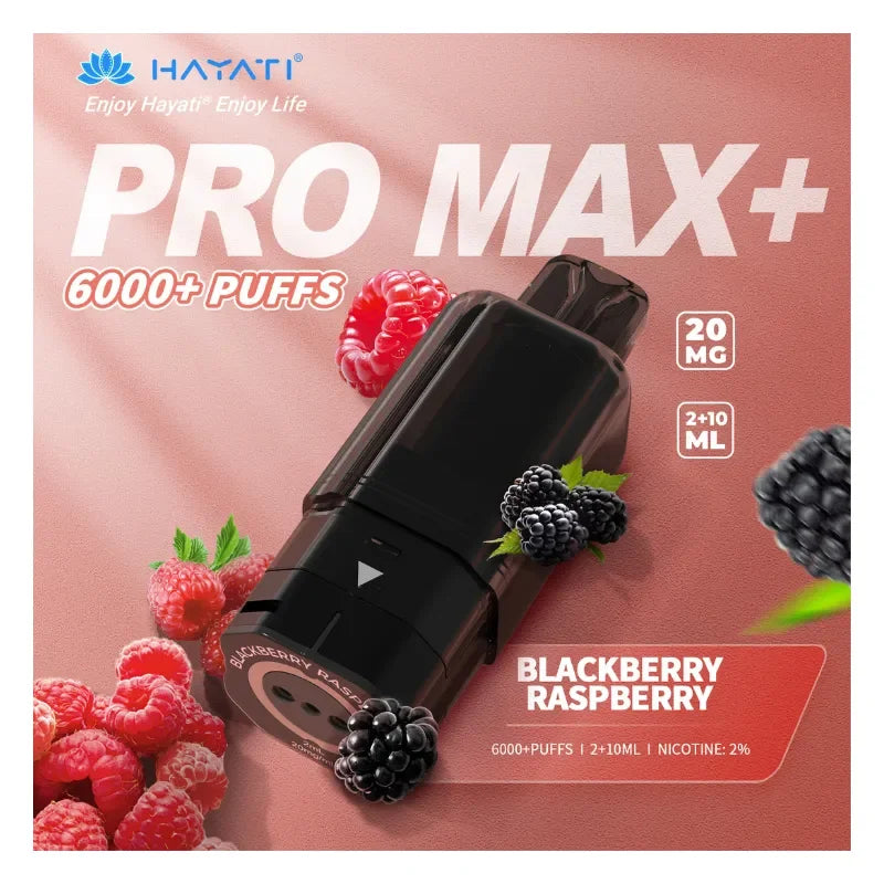 Hayati Pro Max Plus Pods Blackberry Raspberry Flavour