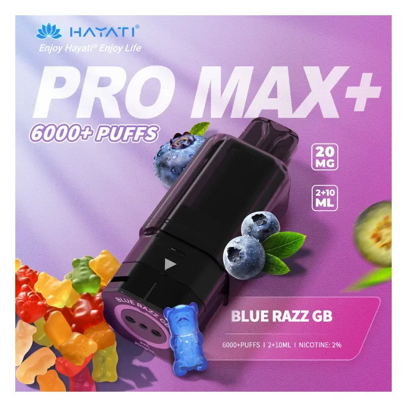 Hayati Pro Max Plus Pods Blue Razz Gummy Bear Flavour