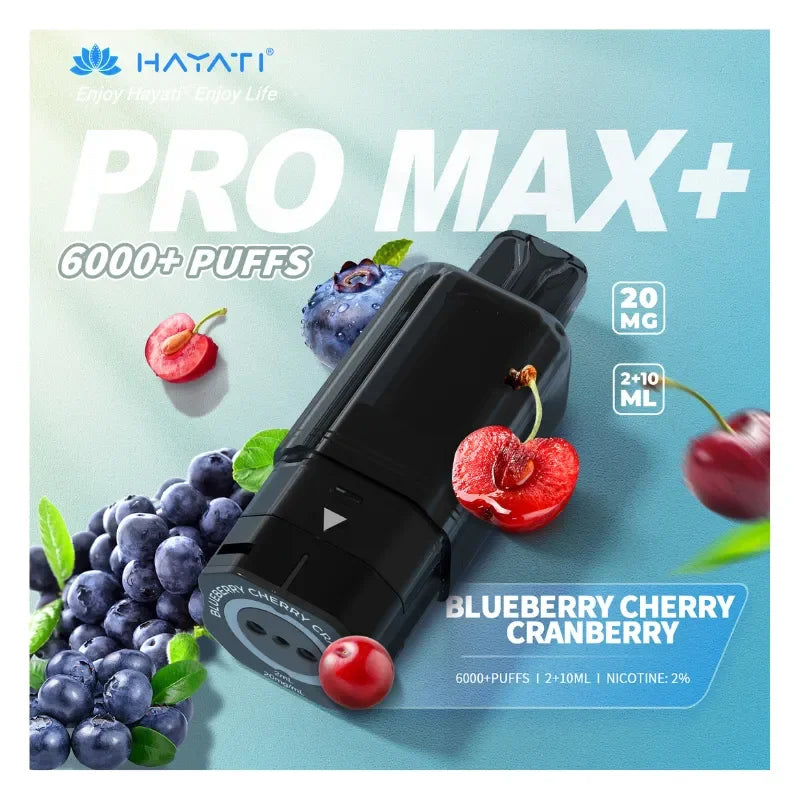 Hayati Pro Max Plus Pods Blueberry Cherry Cranberry Flavour