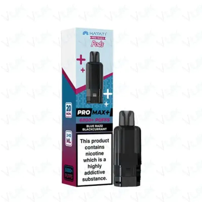 Hayati Pro Max Plus 6K Prefilled Pods Blue Razz Blackcurrant Flavour