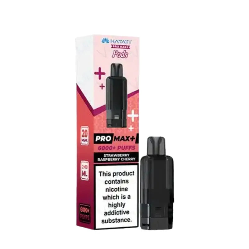 Hayati Pro Max Plus 6K Prefilled Pods Straw Raspberry Cherry Flavour