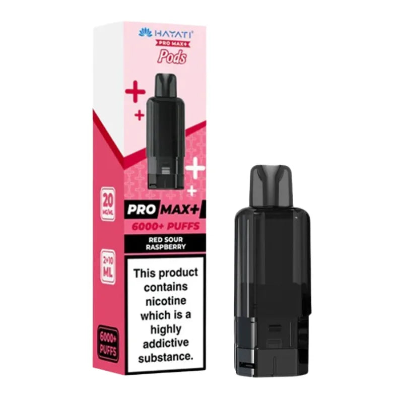 Hayati Pro Max Plus Pods Red Sour Raspberry Flavour