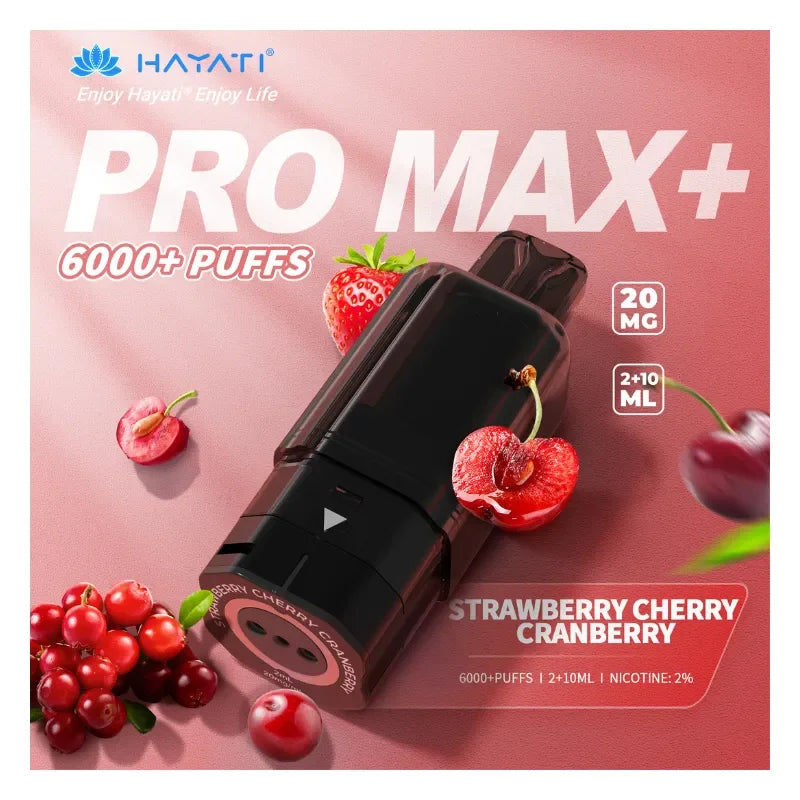 Hayati Pro Max Plus Pods Strawberry Cherry Cranberry Flavour