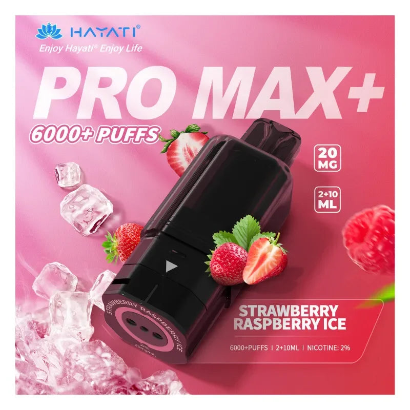 Hayati Pro Max Plus Pods Strawberry Raspberry Ice Flavour