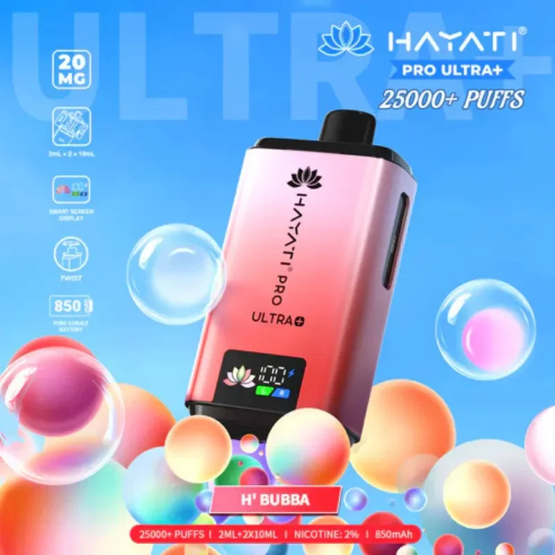 Hayati Pro Ultra Plus 25K Vape Kit Hubba Bubba Flavour