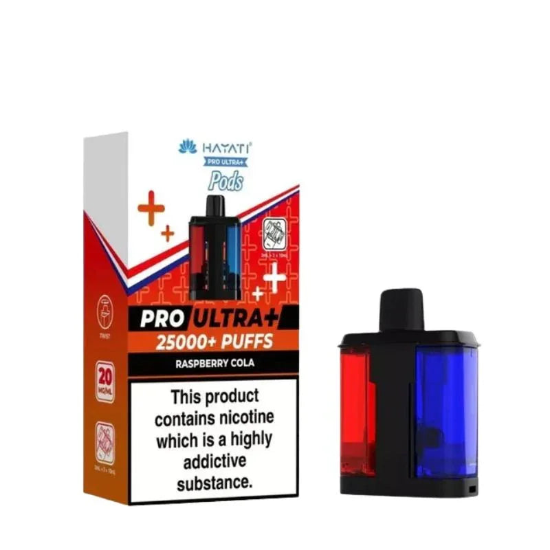 Hayati Pro Ultra Plus 25K Prefilled Pods Raspberry cola