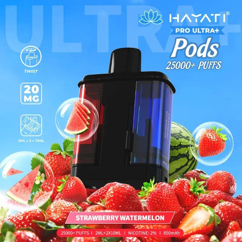 Hayati Pro Ultra Plus 25K Prefilled Pods Strawberry Watermelon Flavour