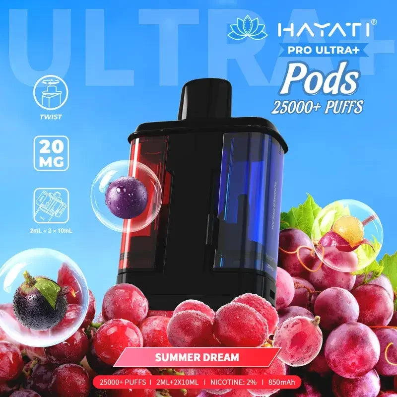 Hayati Pro Ultra Plus 25K Prefilled Pods Summer Dream Flavour