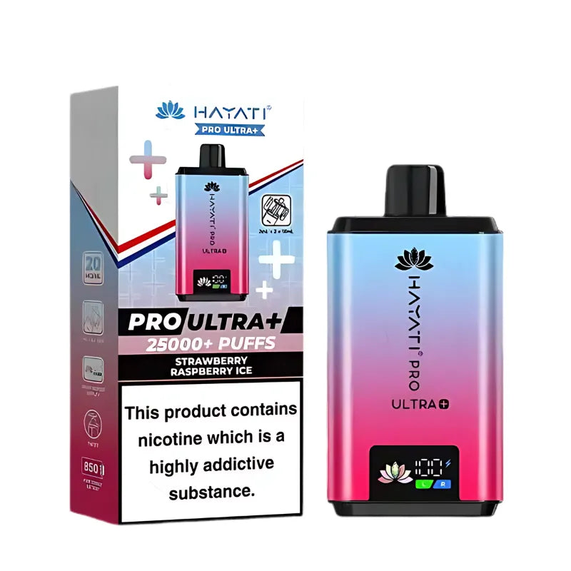 Hayati Pro Ultra Plus 25K Vape Kit Strawberry Raspberry Ice