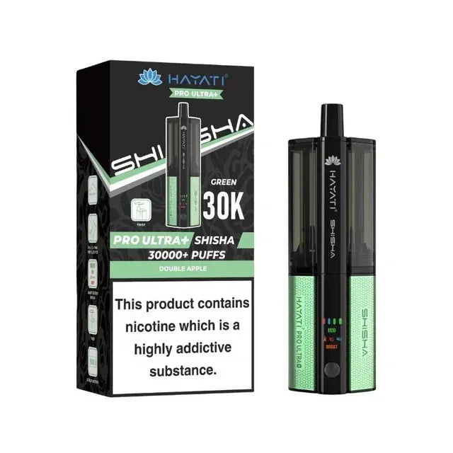 Hayati Pro Ultra Plus Shisha 30K Pod Kit Double Apple Flavour