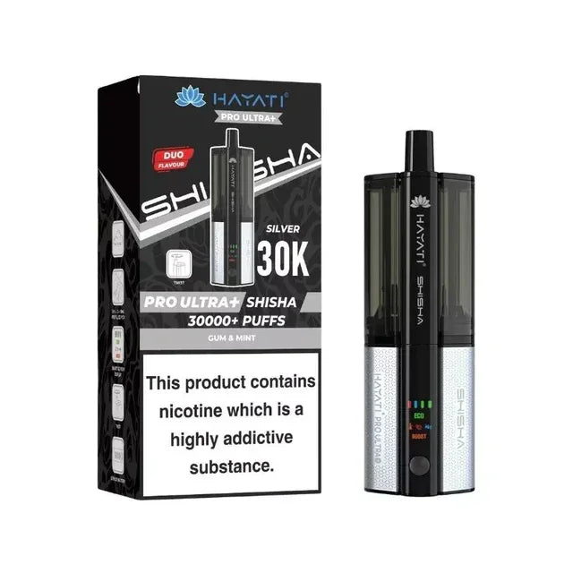 Hayati Pro Ultra Plus Shisha 30K Pod Kit Gum Mint Flavour