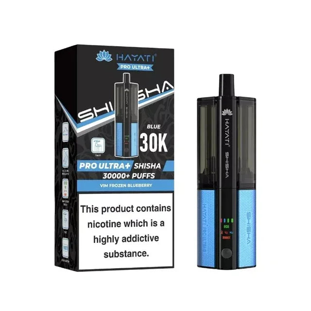Hayati Pro Ultra Plus Shisha 30K Pod Kit Vim Frozen Blueberry Flavour