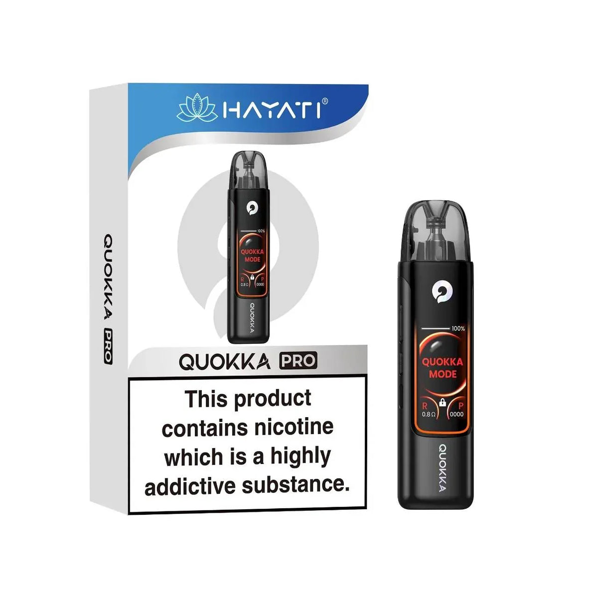 Hayati Quokka Pro Refillable Pod Kit Onyx Black Colour