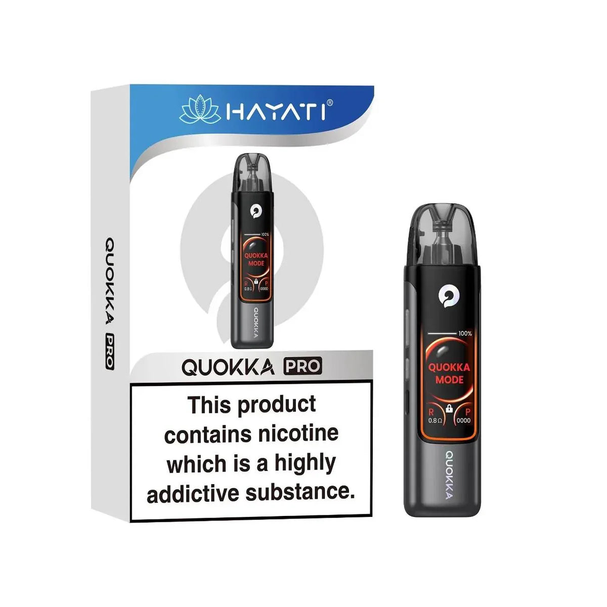 Hayati Quokka Pro Refillable Pod Kit Opal Grey Colour