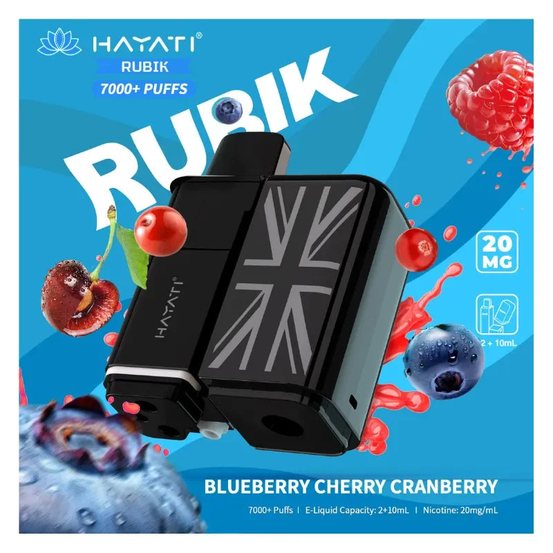 Hayati Rubik 7000 Refill Pods Blueberry Cherry Cranberry Flavour