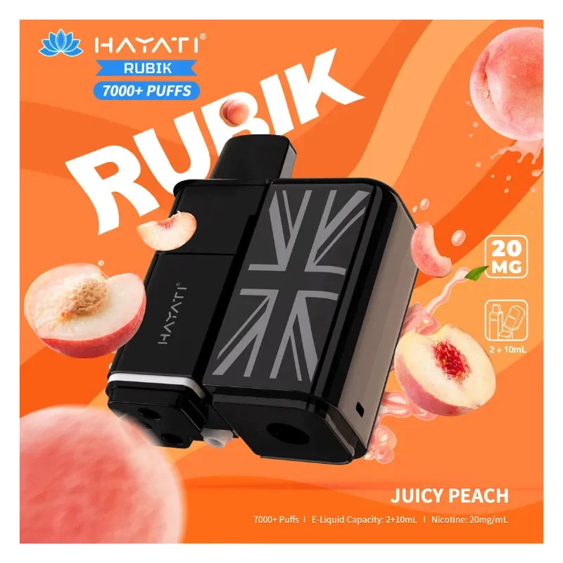 Hayati Rubik 7000 Refill Pods Juicy Peach Flavour