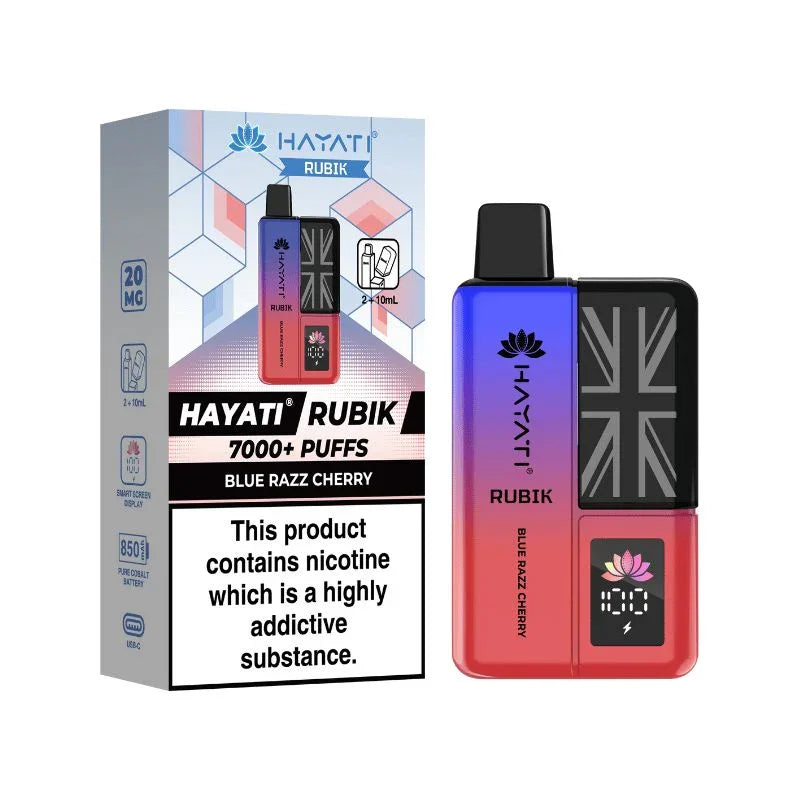 Hayati Rubik 7000 Vape Kit Blue Razz Cherry Flavour