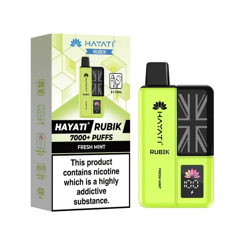 Hayati Rubik 7000 Vape Kit Fresh Mint Flavour