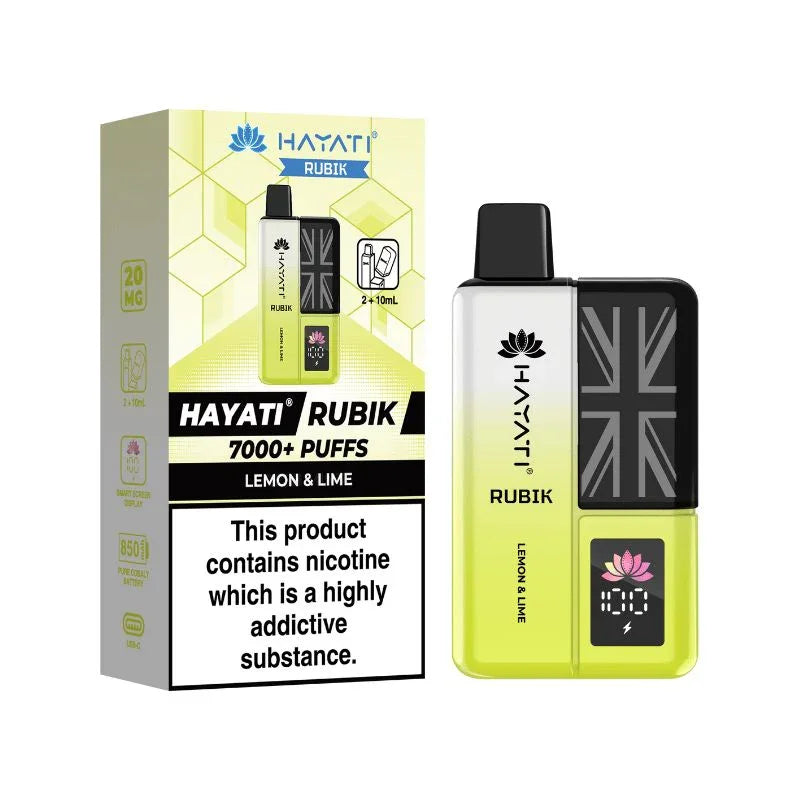 Hayati Rubik 7000 Vape Kit Lemon Lime Flavour