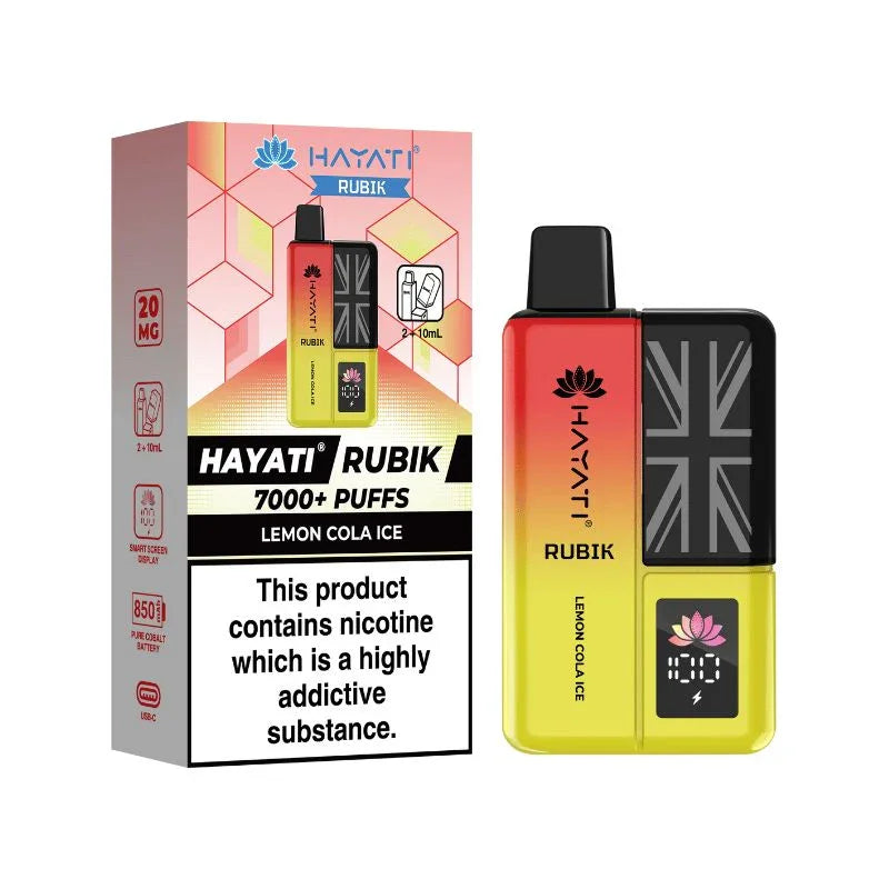 Hayati Rubik 7000 Vape Kit Lemon Cola Ice Flavour