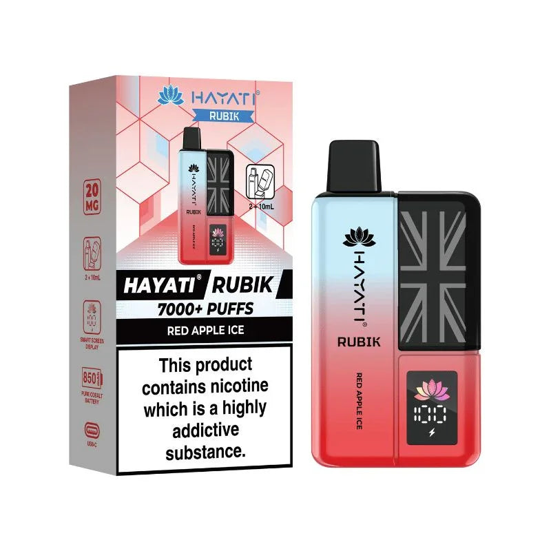 Hayati Rubik 7000 Vape Kit Red Apple Ice Flavour