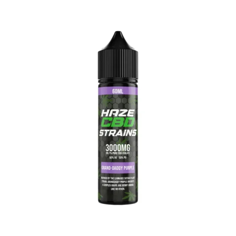 Haze CBD Strains Vape Juice Grand Daddy Purple Flavour