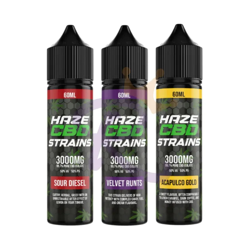 Haze CBD Strains 60ml 3000mg CBD E-liquid