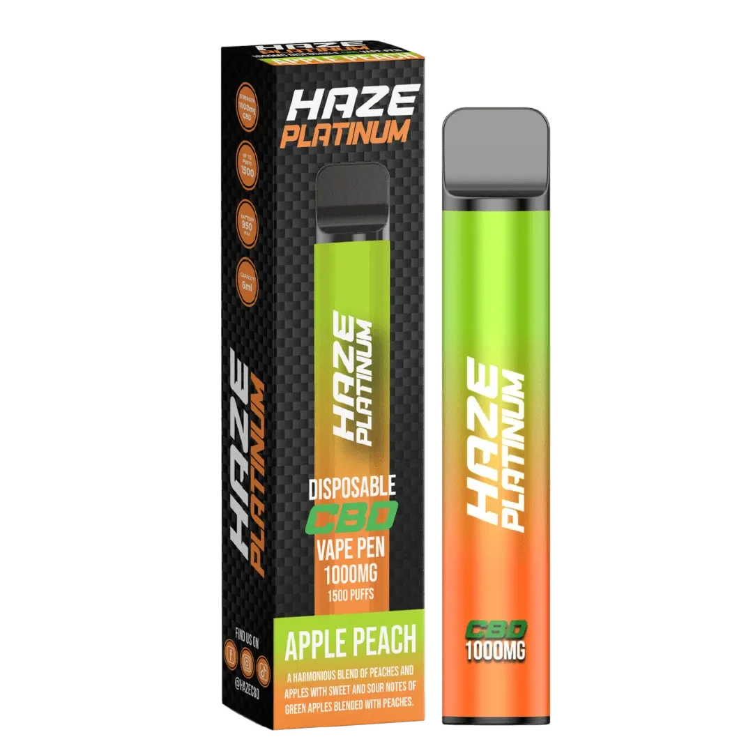 Haze Platinum CBD Vape Apple Peach Flavour