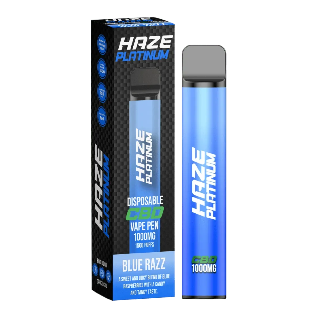 Haze Platinum CBD Vape Blue Razz Flavour
