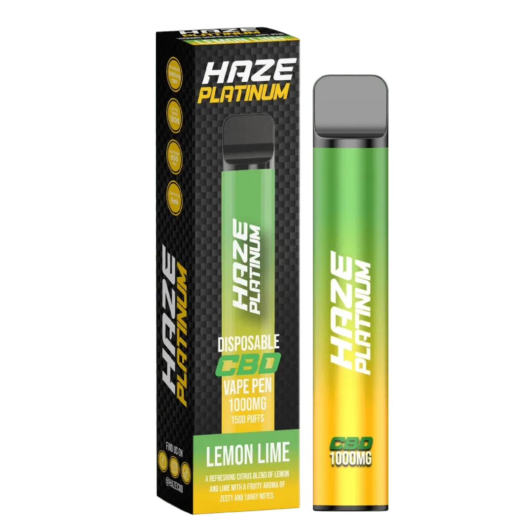 Haze Platinum CBD Vape Lemon And Lime Flavour
