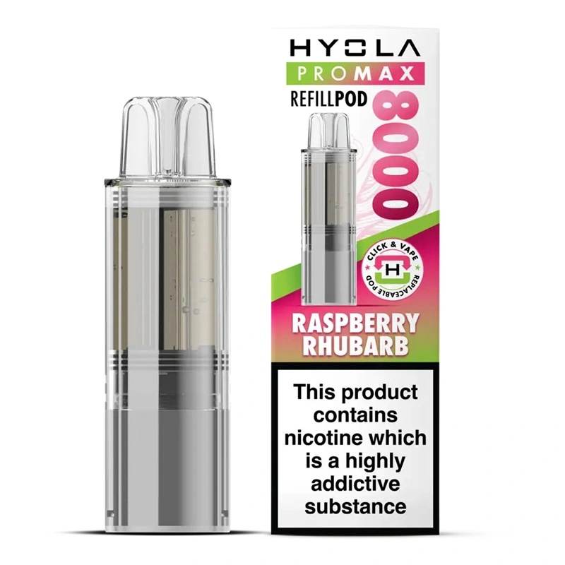 Hyola Pro Max 8000 Refill Pods Raspberry Rhubarb Flavour