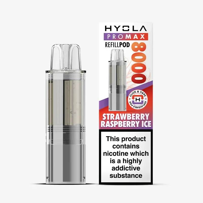 Hyola Pro Max 8000 Refill Pods Strawberry Raspberry Ice Flavour