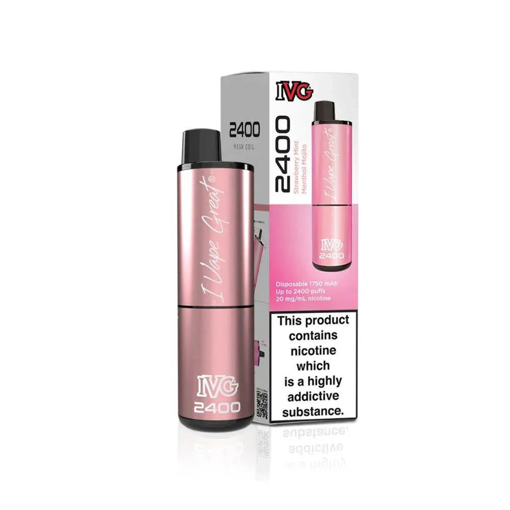 IVG 2400 Vape Kit Strawberry Mint Menthol Mojito Flavour