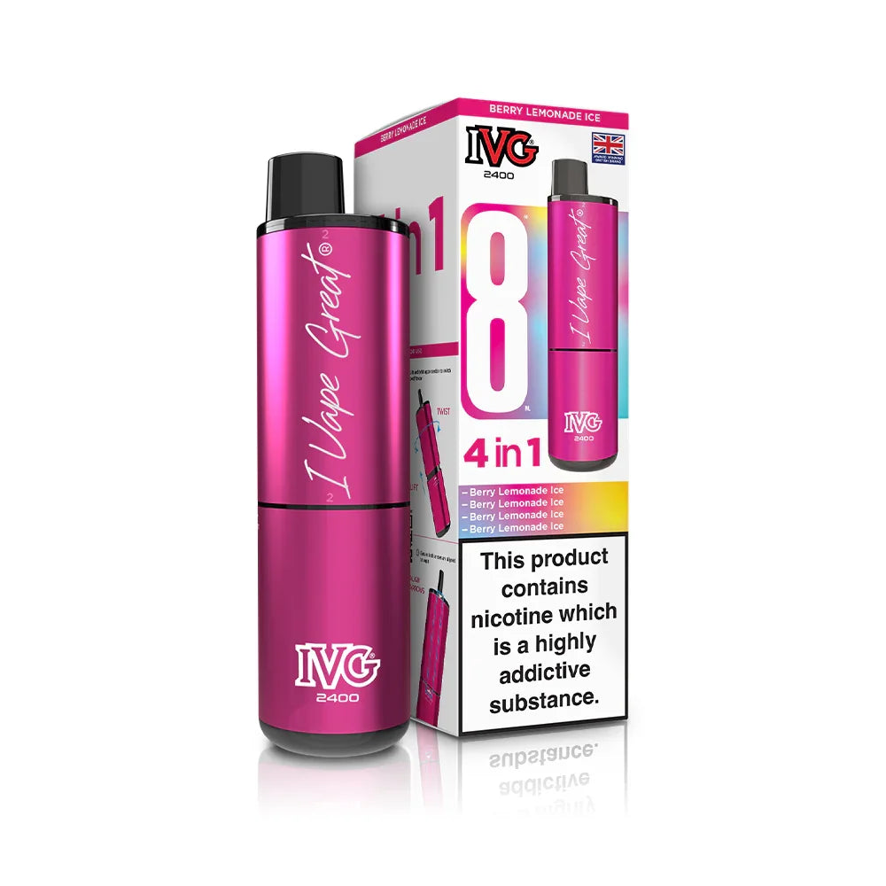 IVG 2400 Vape Kit Blackcurrant Lemonade Ice Flavour