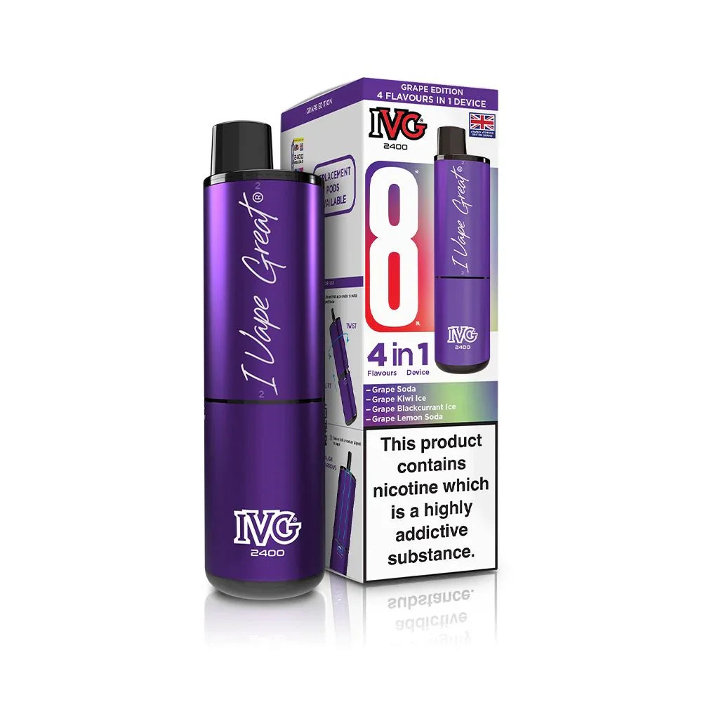 IVG 2400 Vape Kit Grape Edition