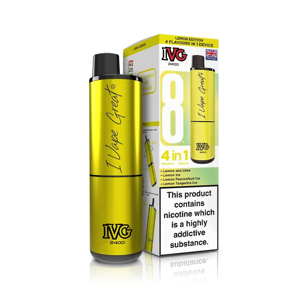 IVG 2400 Vape Kit Lemon Edition