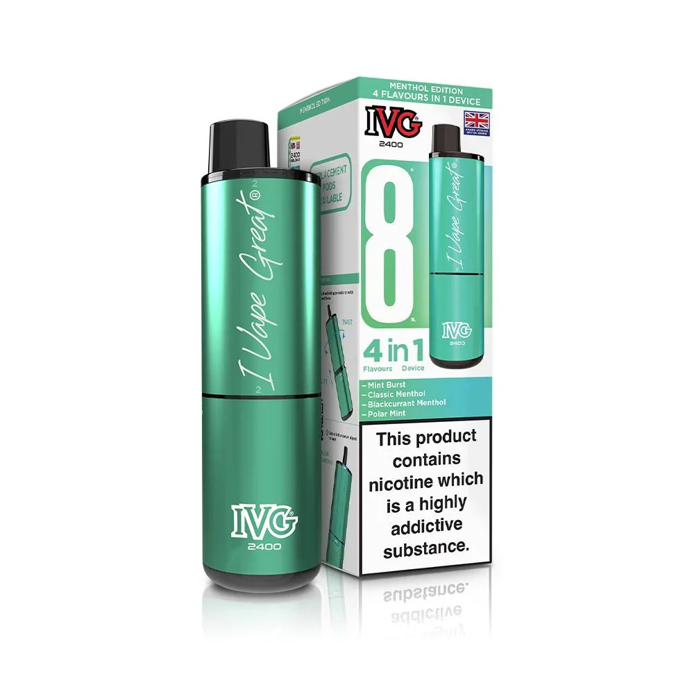 IVG 2400 Vape Kit Menthol Edition