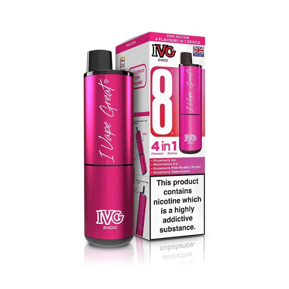 IVG 2400 Vape Kit Pink Edition