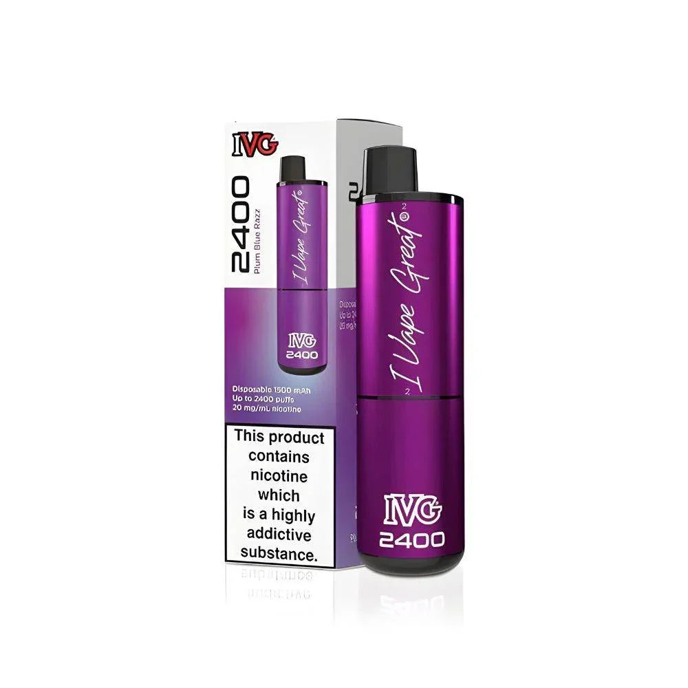 IVG 2400 Vape Kit Plum Blue Razz Flavour