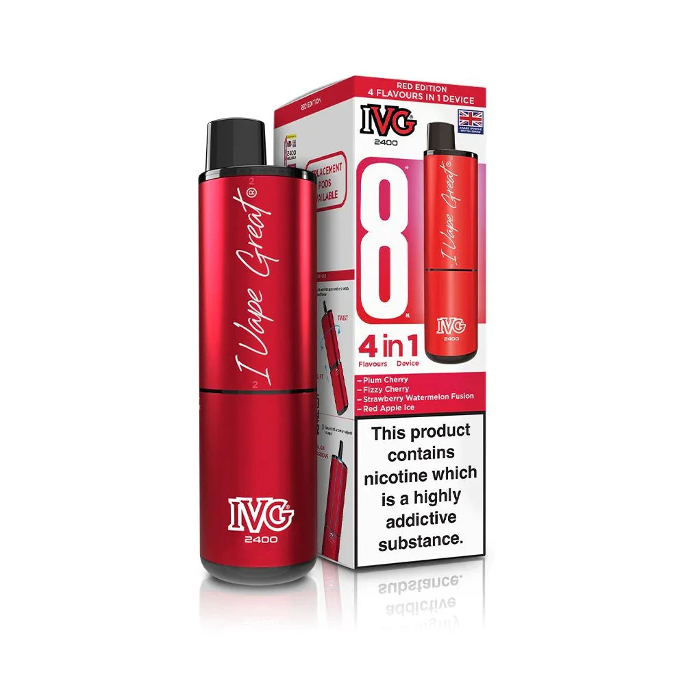 IVG 2400 Vape Kit Red Edition