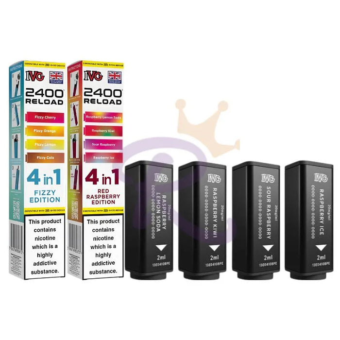IVG 2400 4-in-1 Reload Pods prefilled pod pack from Royal Vapery