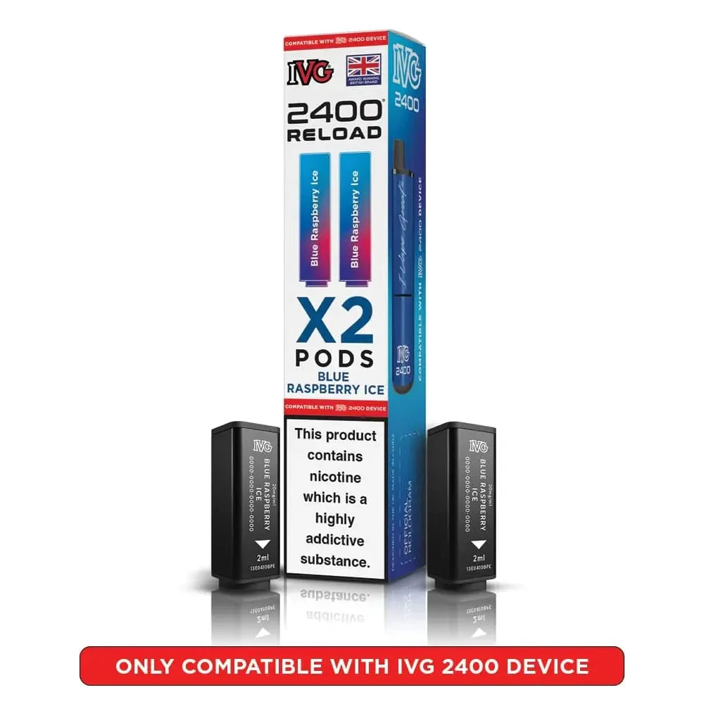 IVG 2400 Reload Pod Blue Raspberry Ice Flavour