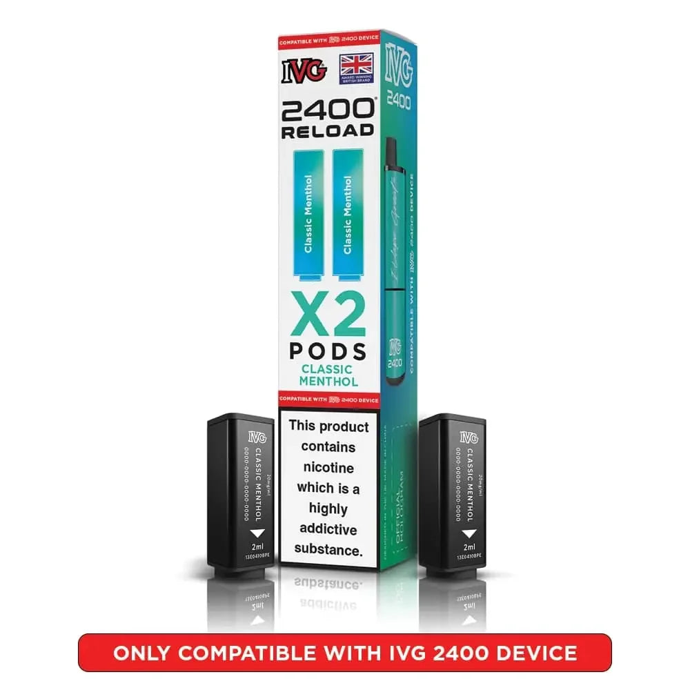 IVG 2400 Reload Pod Classic Menthol Flavour