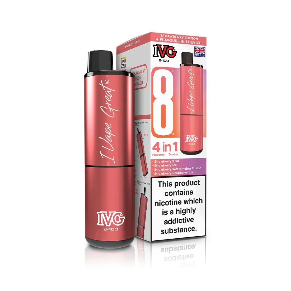 IVG 2400 Vape Kit Strawberry Edition
