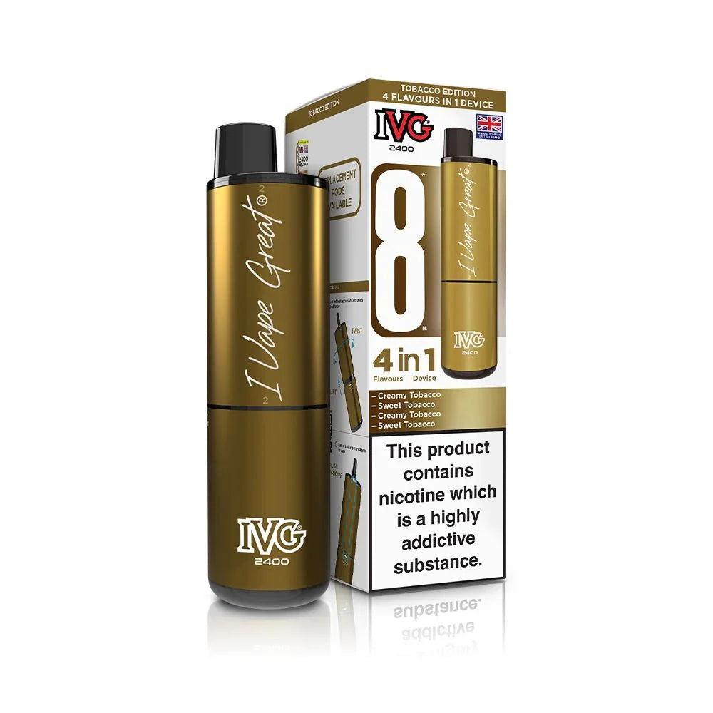 IVG 2400 Vape Kit Tobacco Edition