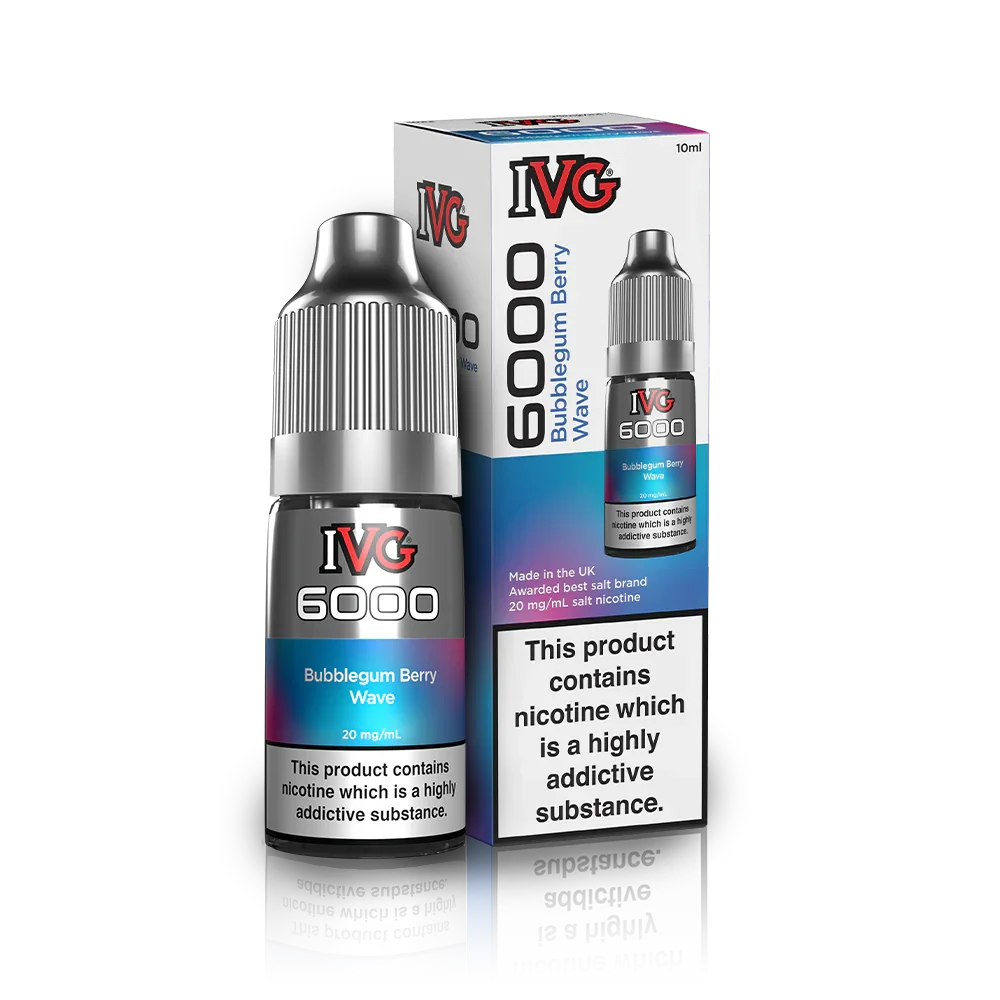IVG 6000 Nic Salts Bubblegum Berry Waves