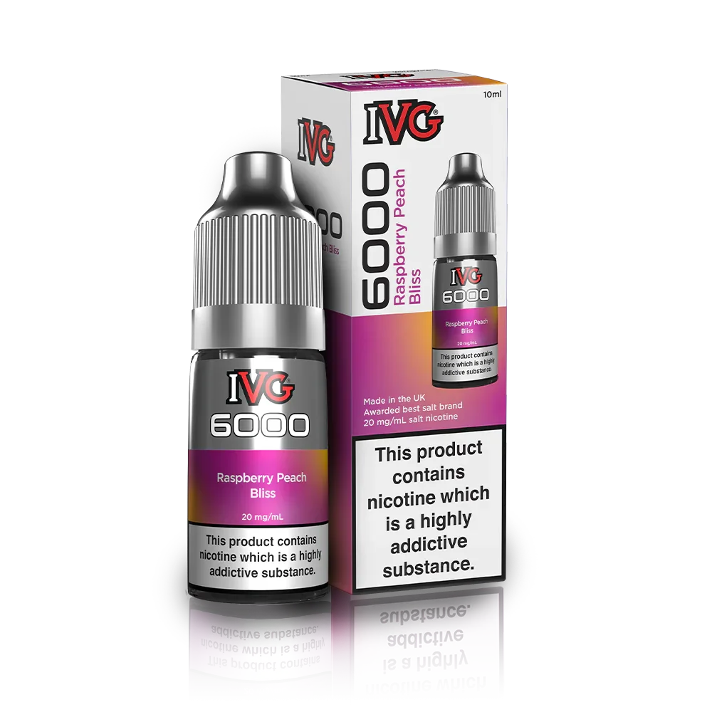 IVG 6000 Nic Salts Raspberry Peach Bliss